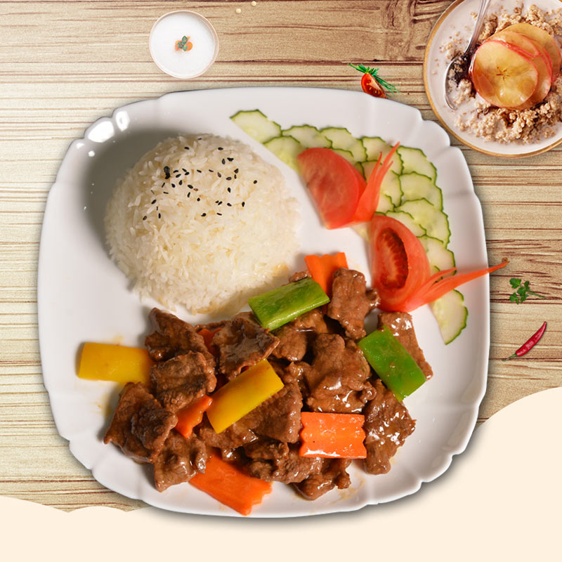 Sauteed beef with soy sauce
